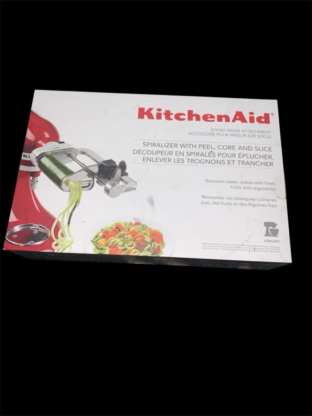 KitchenAid spiralizer with peel,core and slice ksm1apc